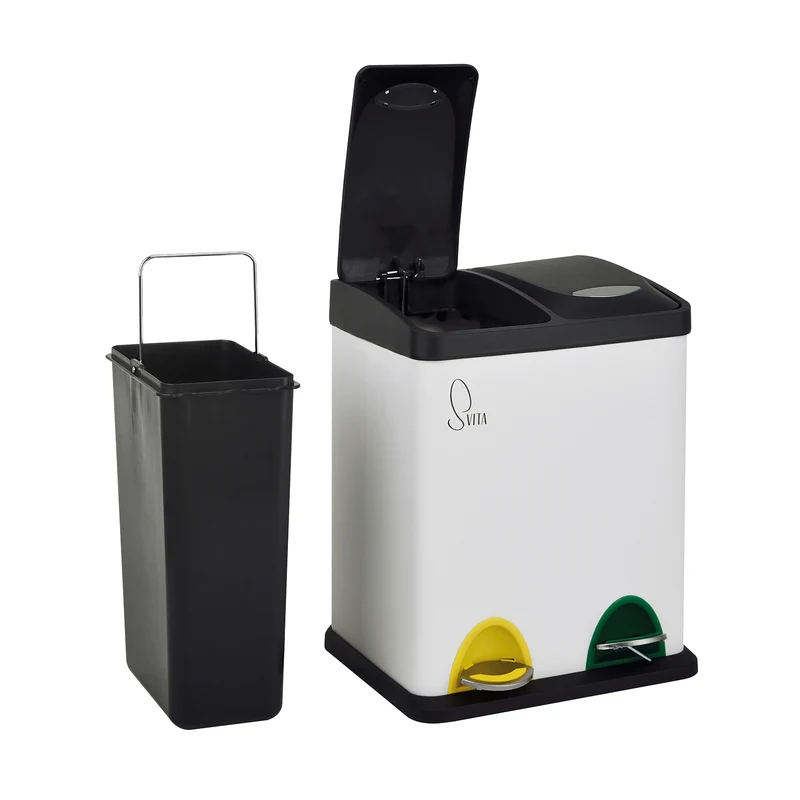 TC2X8 Mülleimer 16 Liter Weiß (2x8L)