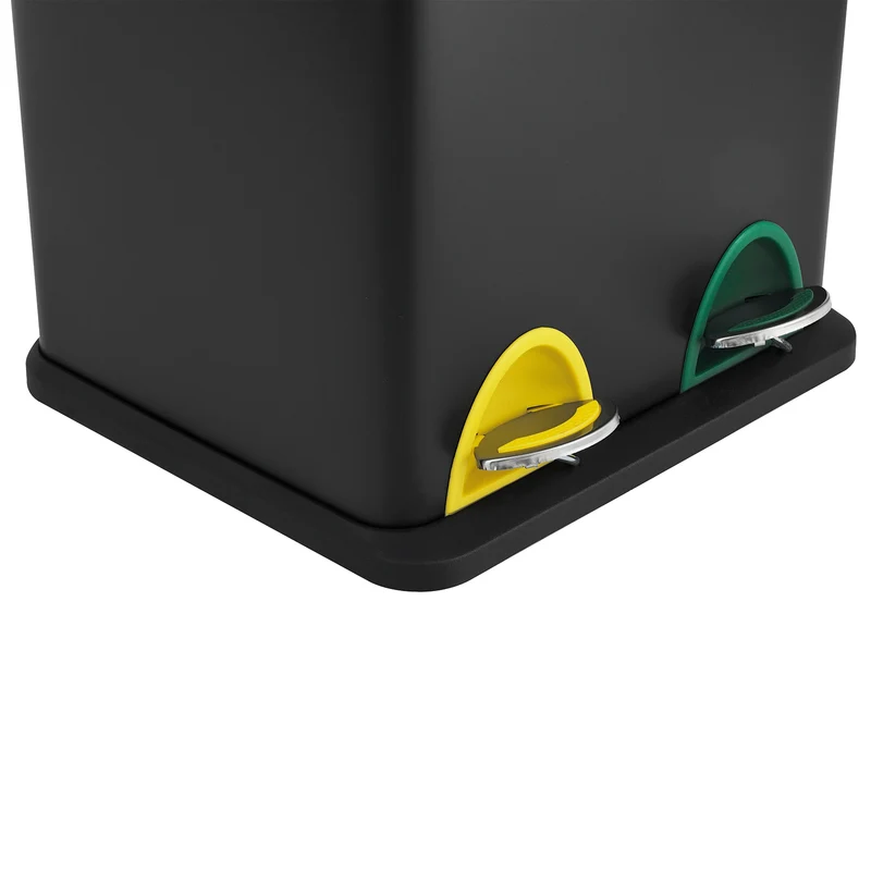 TC2X8 Mülleimer 16 Liter Schwarz (2x8L)