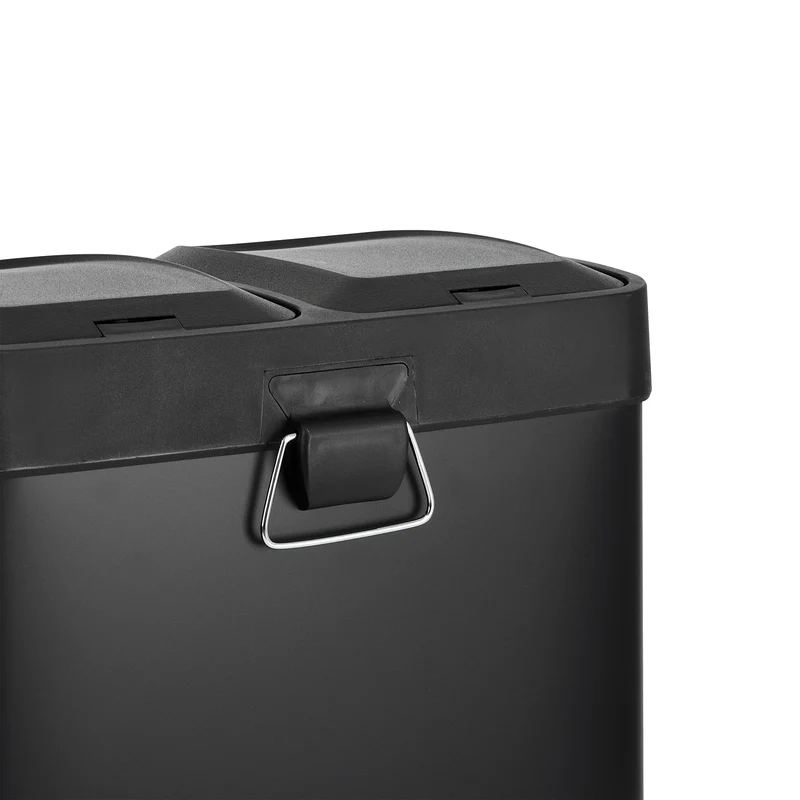 TC2X15 Mülleimer 30 Liter 2x15 Liter Schwarz