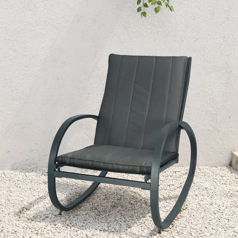 EIBY DELUXE Schaukelstuhl Schaukelsessel Outdoor Armlehne Stopper Polster
