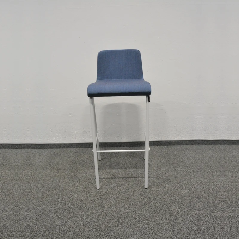 Steelcase B Free Barhocker - Stoff Blau gemustert