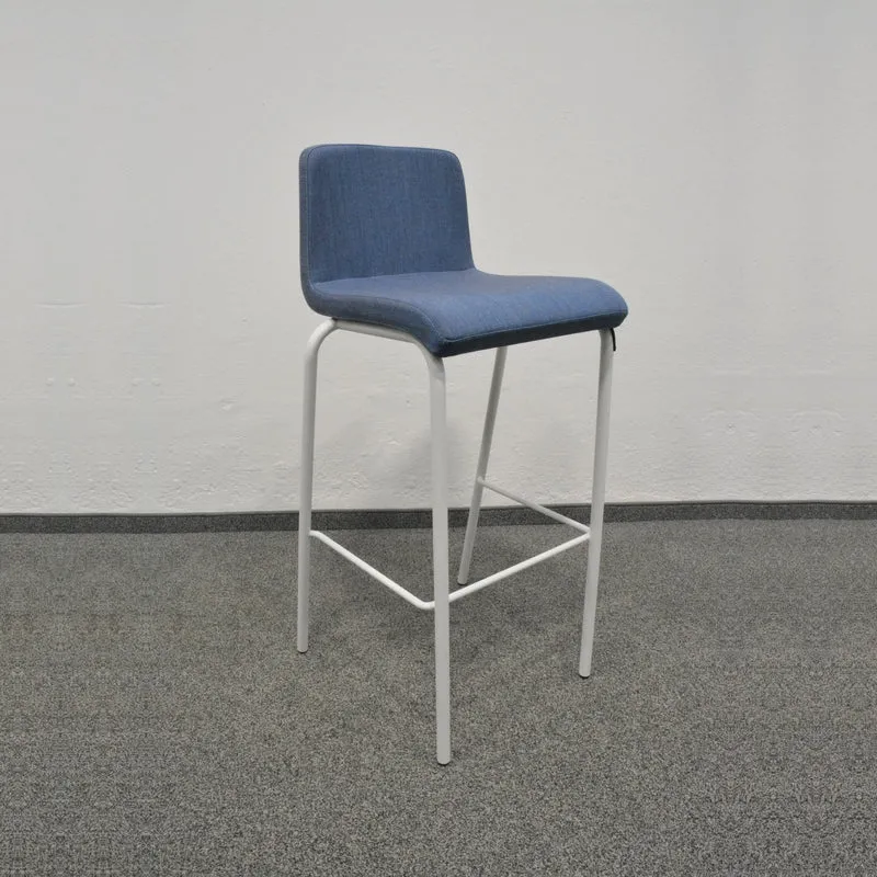 Steelcase B Free Barhocker - Stoff Blau gemustert