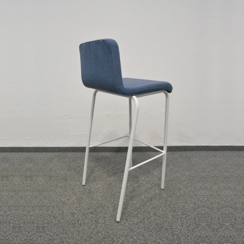 Steelcase B Free Barhocker - Stoff Blau gemustert