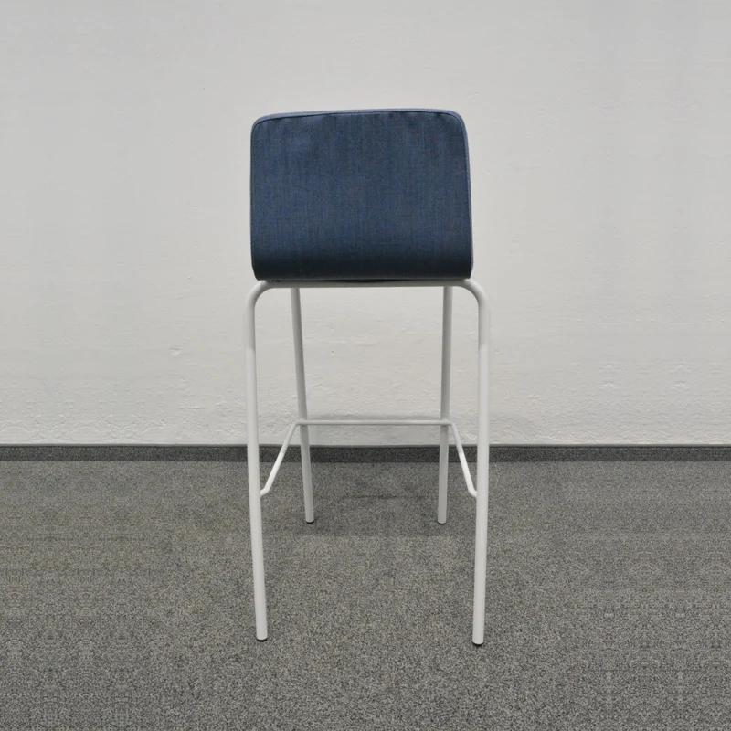 Steelcase B Free Barhocker - Stoff Blau gemustert