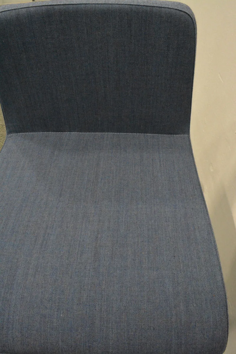 Steelcase B Free Barhocker - Stoff Blau gemustert