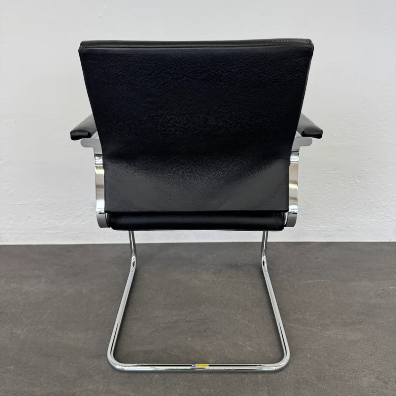 Wilkhahn Sito Freischwinger Leder Schwarz