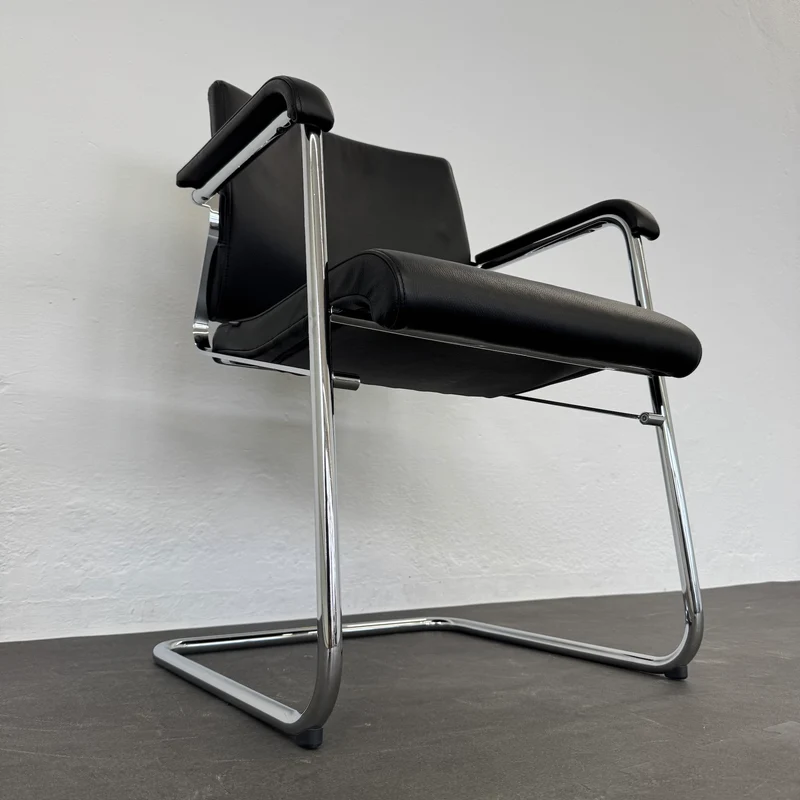 Wilkhahn Sito Freischwinger Leder Schwarz