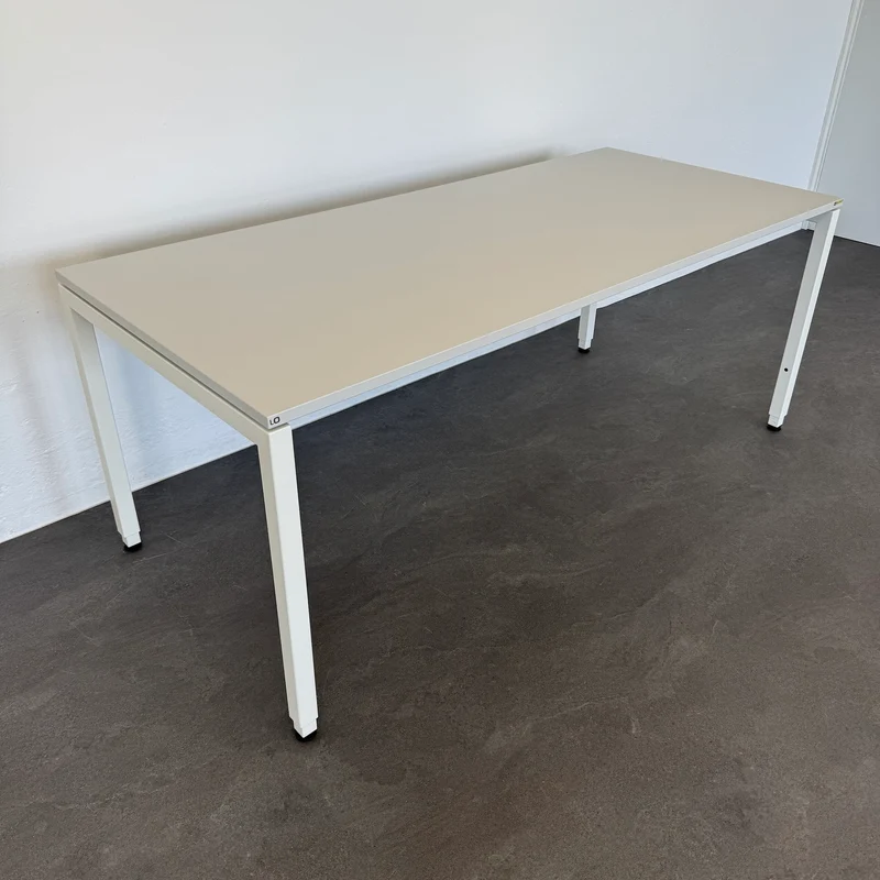 Lista Office LO Motion Schreibtisch Lichtgrau Hell/Weiss - 1800x800 mm