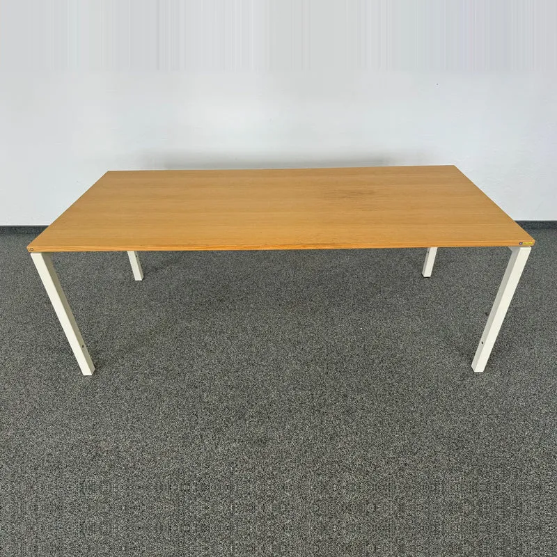 Lista Office LO Motion Schreibtisch Eichenfurnier/Perlweiss - 1800x800 mm