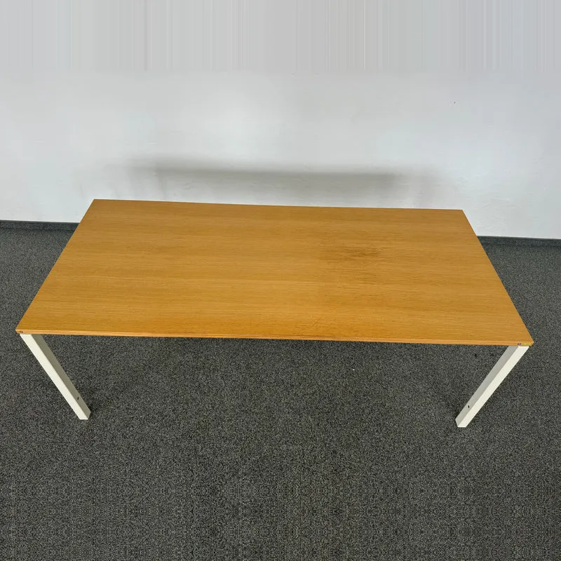 Lista Office LO Motion Schreibtisch Eichenfurnier/Perlweiss - 1800x800 mm