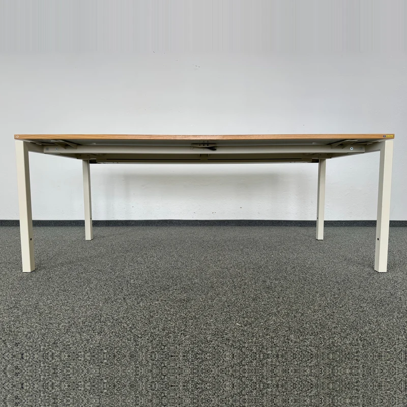 Lista Office LO Motion Schreibtisch Eichenfurnier/Perlweiss - 1800x800 mm