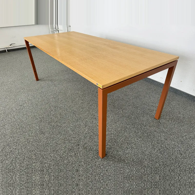 Lista Office LO Motion Schreibtisch Eichenfurnier/Kupferbraun - 1800x800 mm