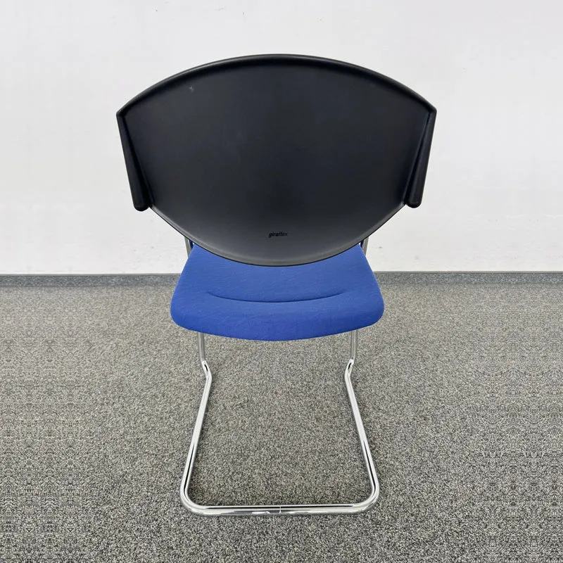 Giroflex G16 Freischwinger Bezug Stoff Blau - stapelbar
