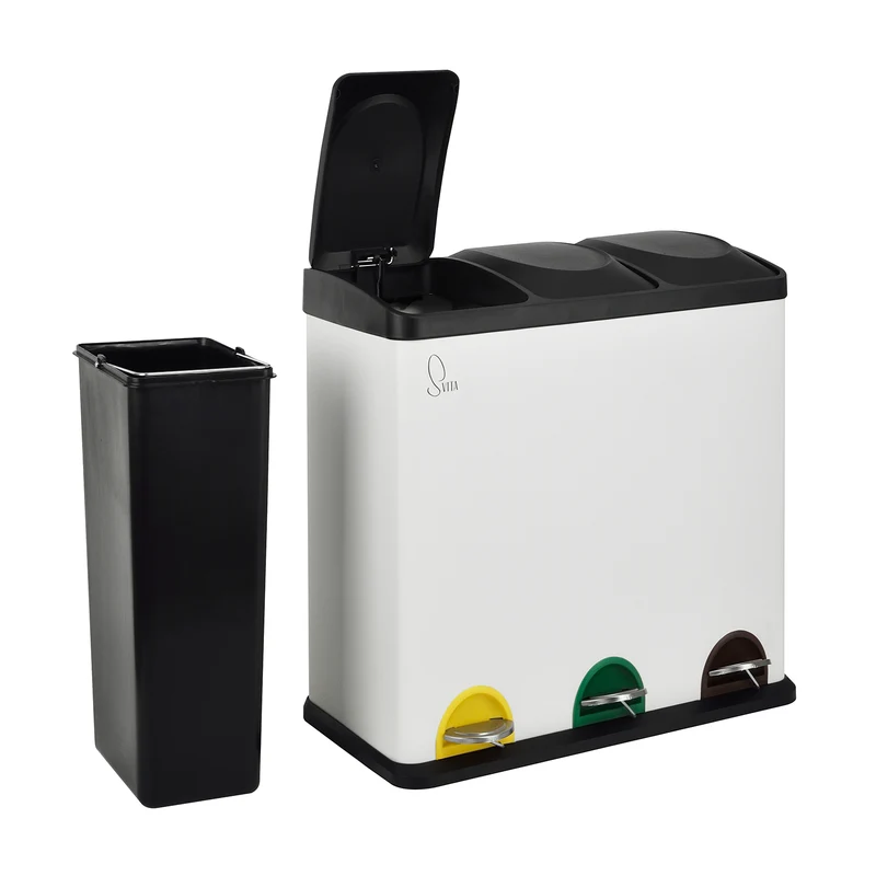 TC3X20 Mülleimer 60 Liter Weiß