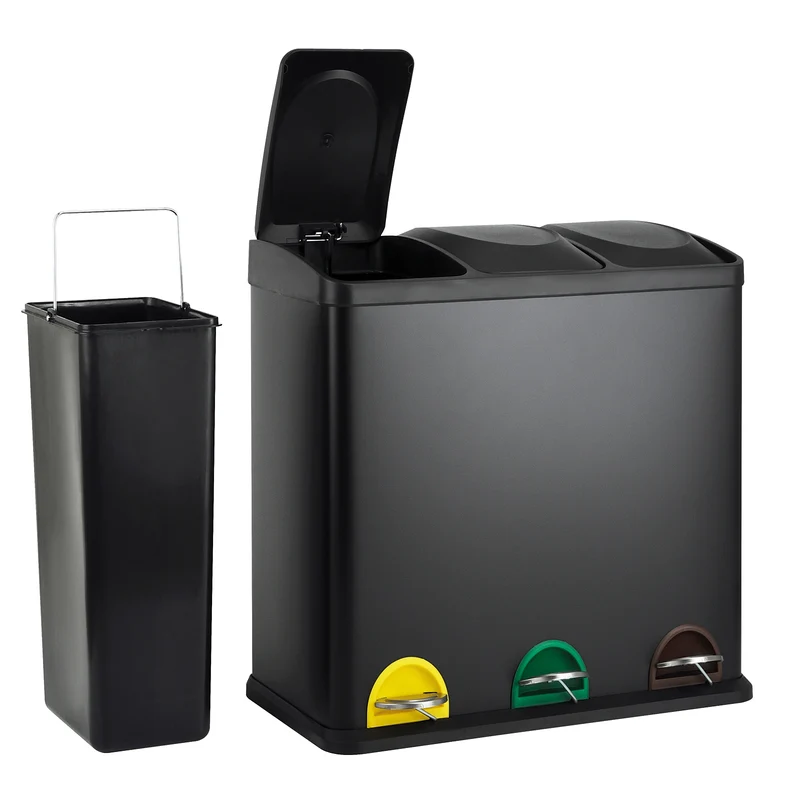 TC3X20 Mülleimer 60 Liter Schwarz