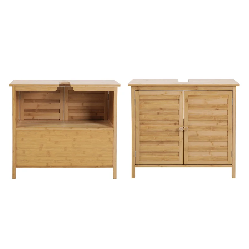 Waschbeckenunterschrank Natur Bambus