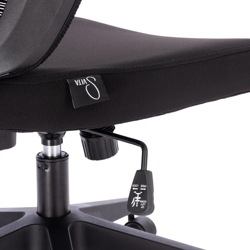 TOM Bürostuhl Schreibtischstuhl ergonomisch verstellbar Rollen Schwarz/Grau