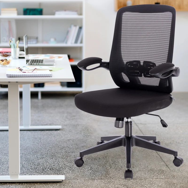 TOM Bürostuhl Schreibtischstuhl ergonomisch verstellbar Rollen Schwarz/Grau