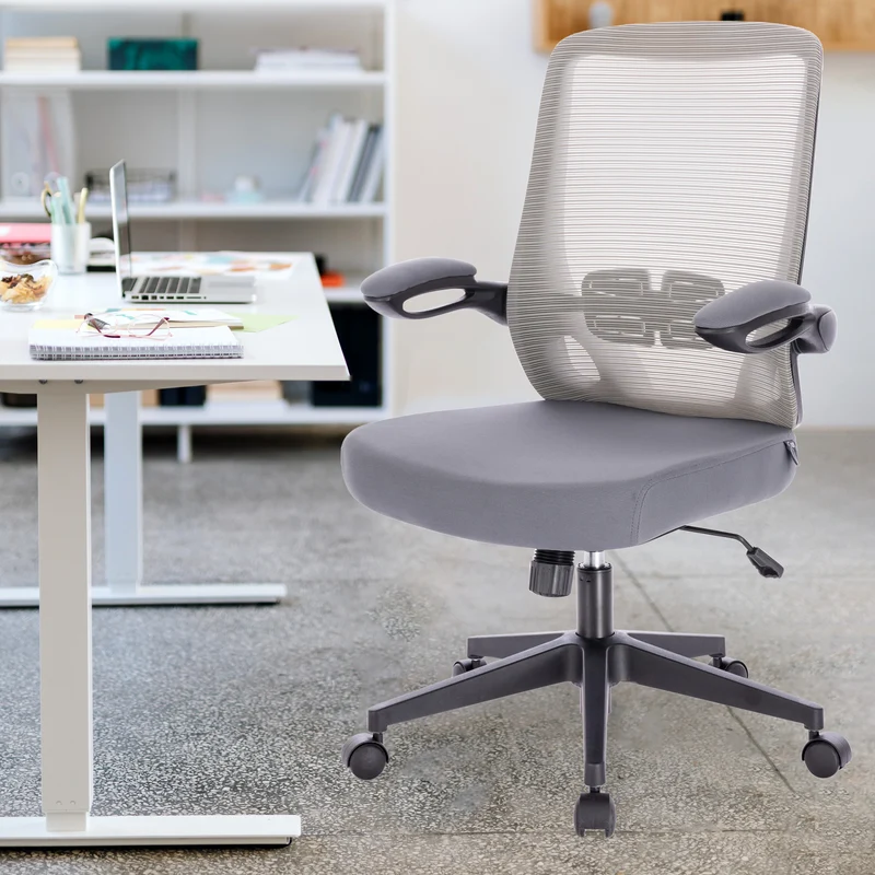 TOM Bürostuhl Schreibtischstuhl ergonomisch verstellbar Rollen Schwarz/Grau