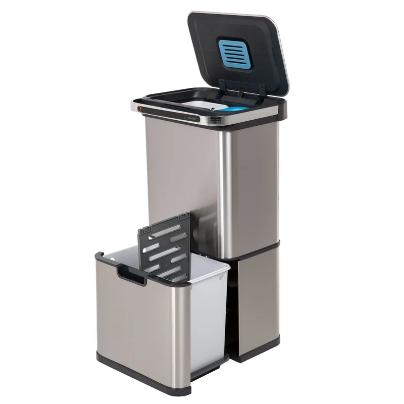 Sensor-Mülleimer 60L Selbstreinigungsfunktion und Aktivkohle-Filter
