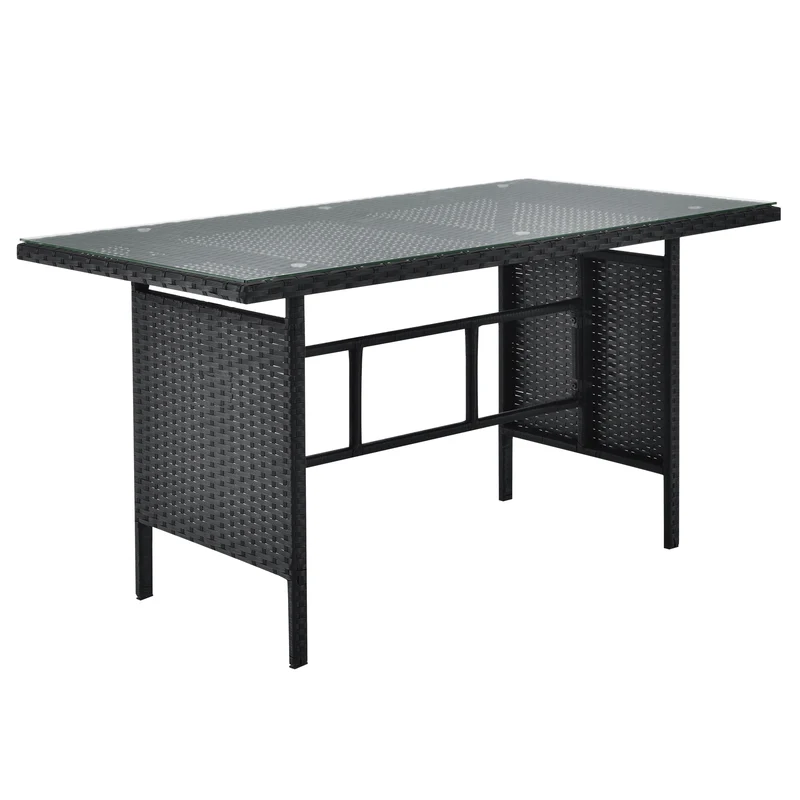 MONROE Garten-Lounge Set Abdeckhaube Polyrattan Lounge-Möbel Sitzgruppe Schwarz