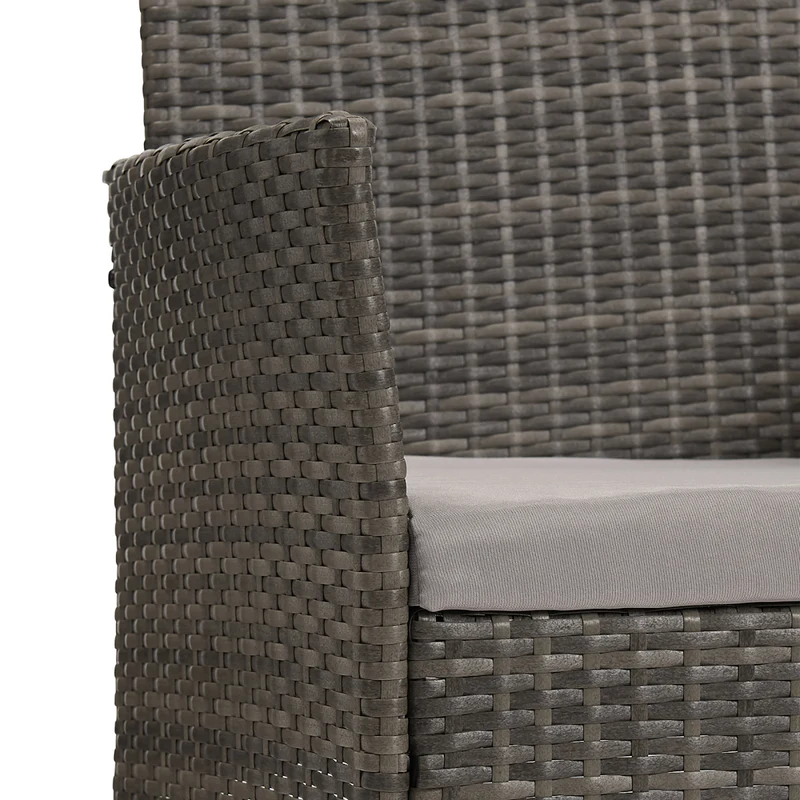 91926 + 91102 Rattan + Haube Brooklyn Set Grau (92926)