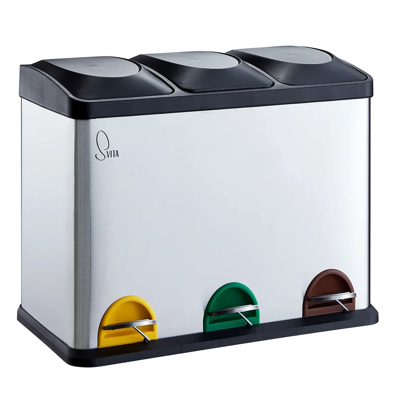 Mülleimer bunte Pedale