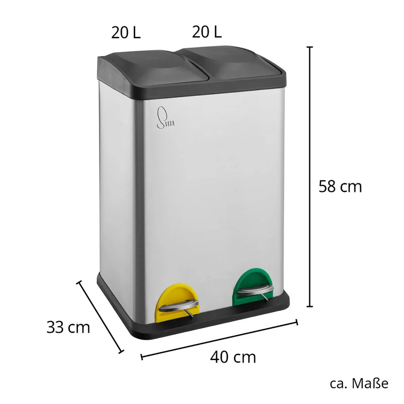 Mülleimer bunte Pedale