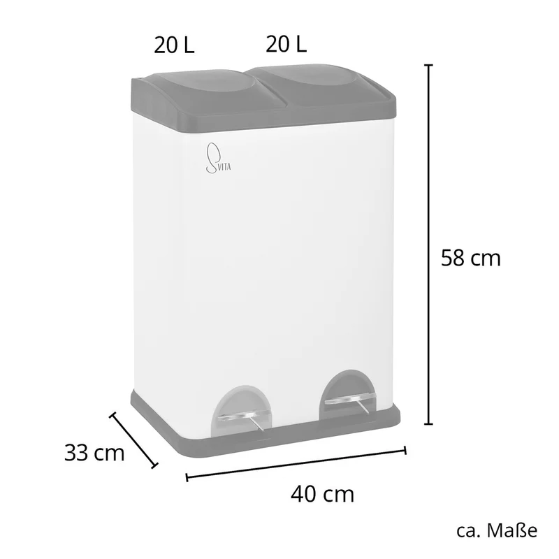 Mülleimer bunte Pedale