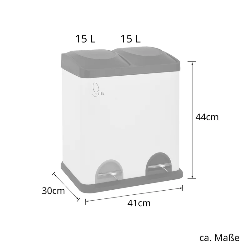 Mülleimer bunte Pedale