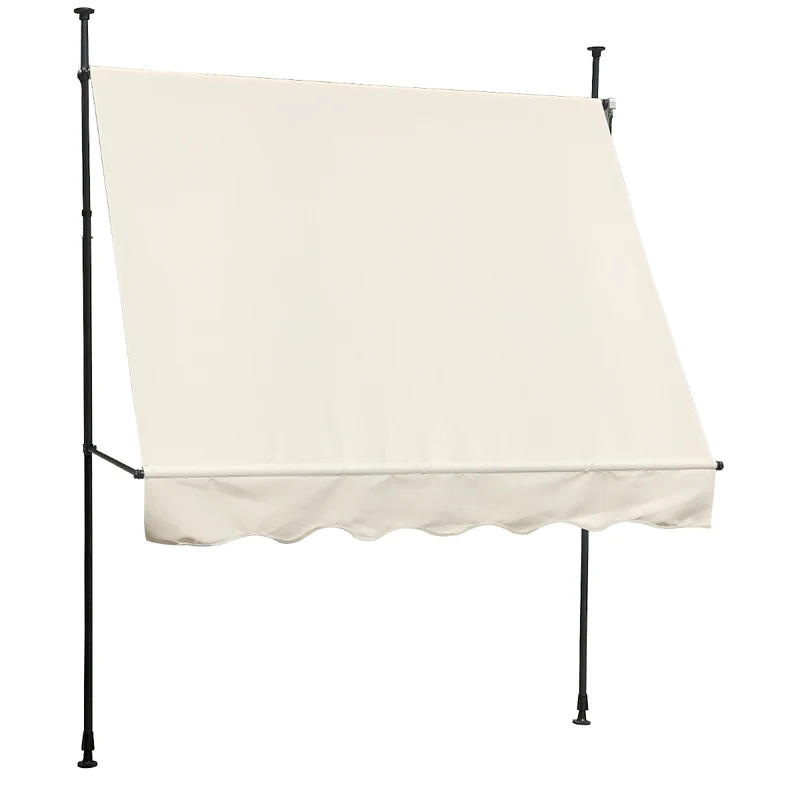 Klemmmarkise 280g/m² Balkon-Markise Vordach Sonnenschutz mit Handkurbel