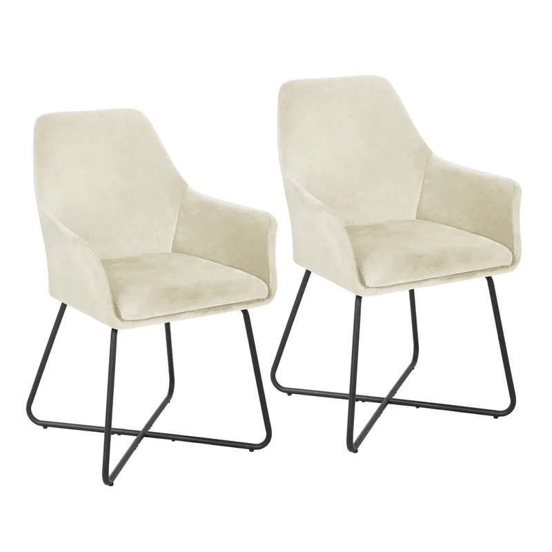 JOSIE Dining 2er Set Esszimmerstühle Sessel mit Armlehnen