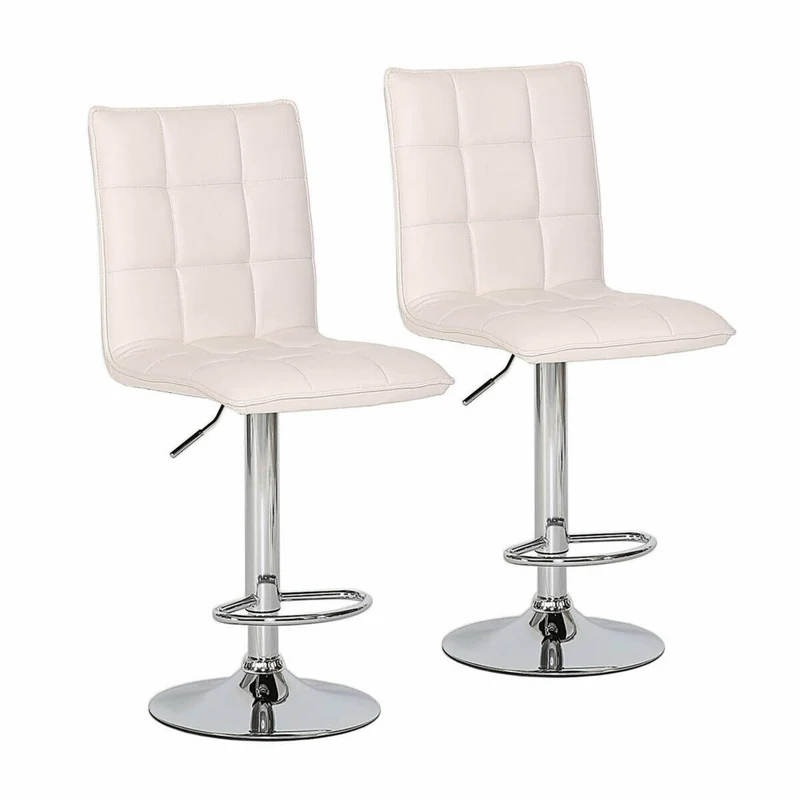 2er Set Barhocker Lounge Hocker Barstuhl Küchestuhl Tresenstuhl Cocktail weiß