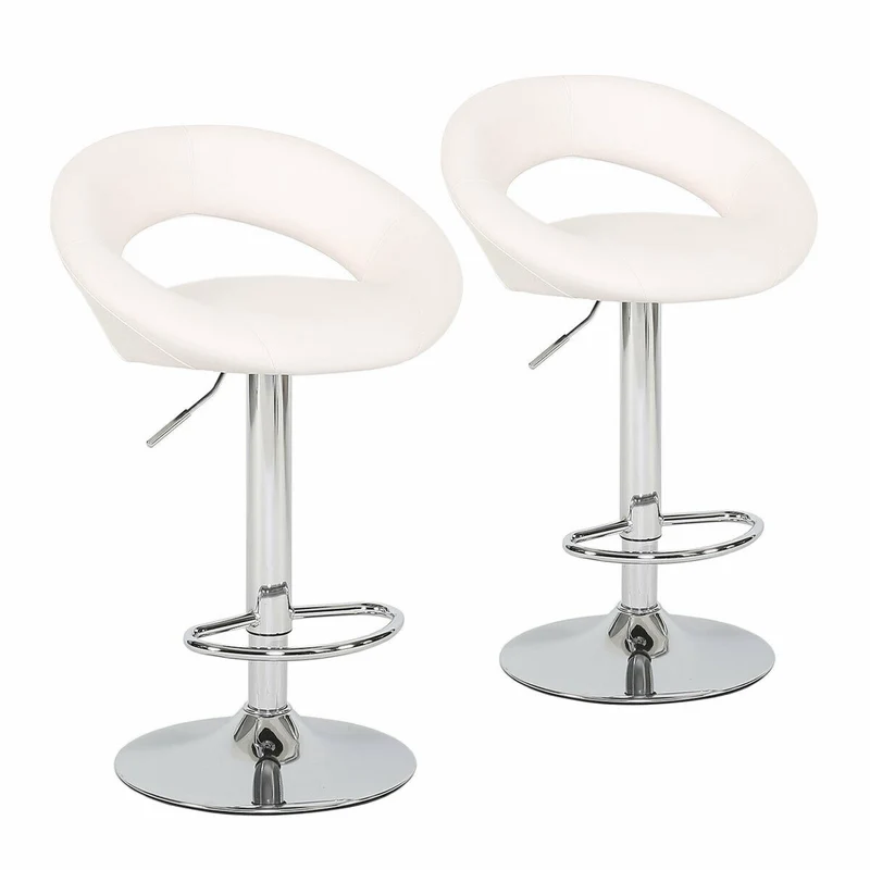 2er Set Barhocker Lounge Hocker Barstuhl Küchestuhl Tresenstuhl Cocktail weiß