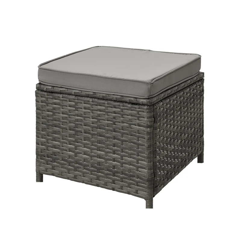 MONROE Garten-Lounge Set Outdoor Rattanlounge Essgruppe Polyrattan Lounge-Möbel Sitzgruppe Schwarz/Grau/Braun