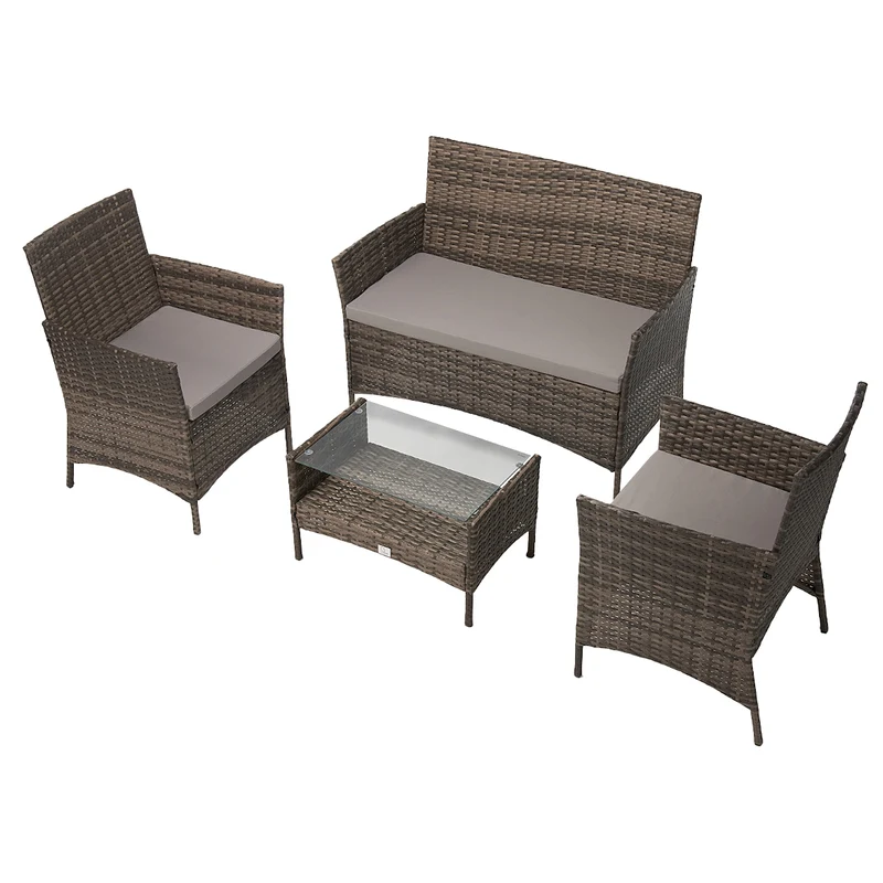 BROOKLYN Polyrattan Sitzgruppe Lounge Gartenmöbel Set