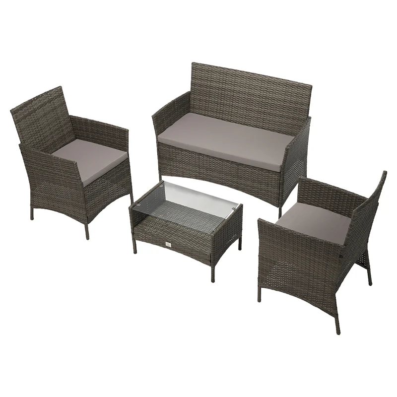 BROOKLYN Polyrattan Sitzgruppe Lounge Gartenmöbel Set