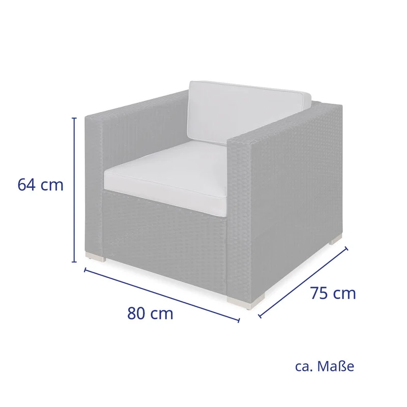 Lugano/California Polyrattan Sessel