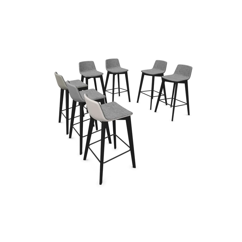 Narbutas Twist & Sit Barhocker Sitzhöhe 735mm - Esche schwarz
