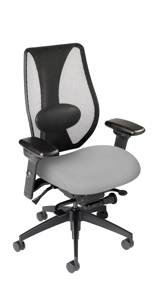 tCentric Hybrid with Mesh Backrest and Upholstered Seat Midnight Black