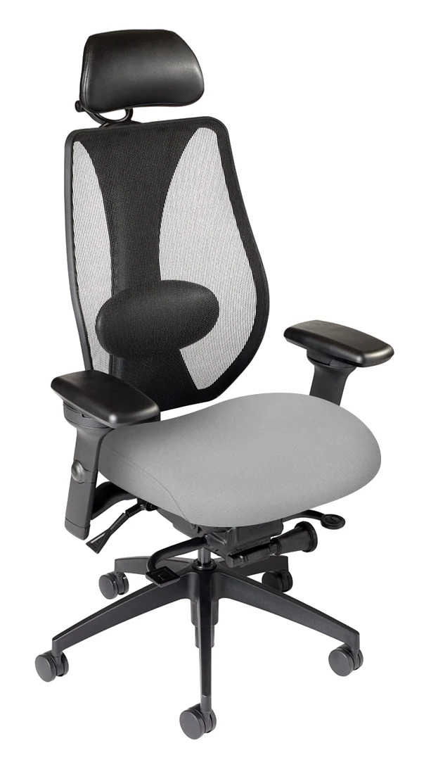 tCentric Hybrid with Mesh Backrest and Upholstered Seat Midnight Black