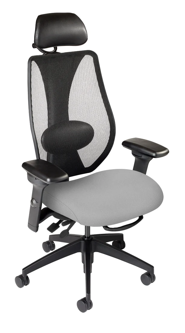 tCentric Hybrid with Mesh Backrest and Upholstered Seat Midnight Black