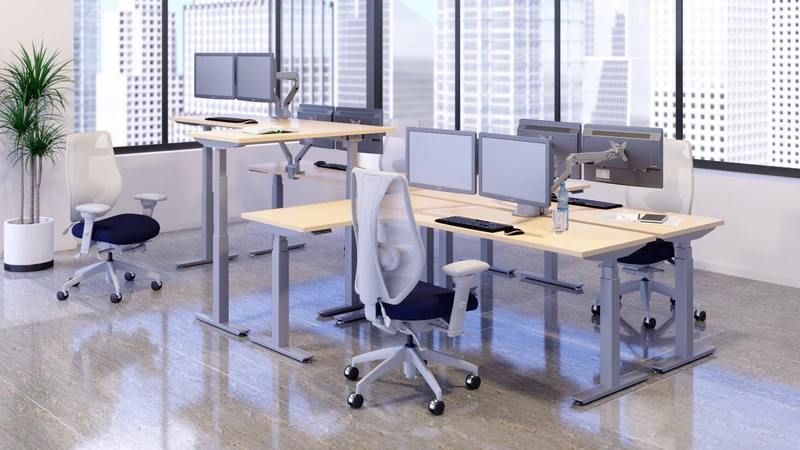 tCentric Hybrid with Upholstered Backrest and Seat Light Grey