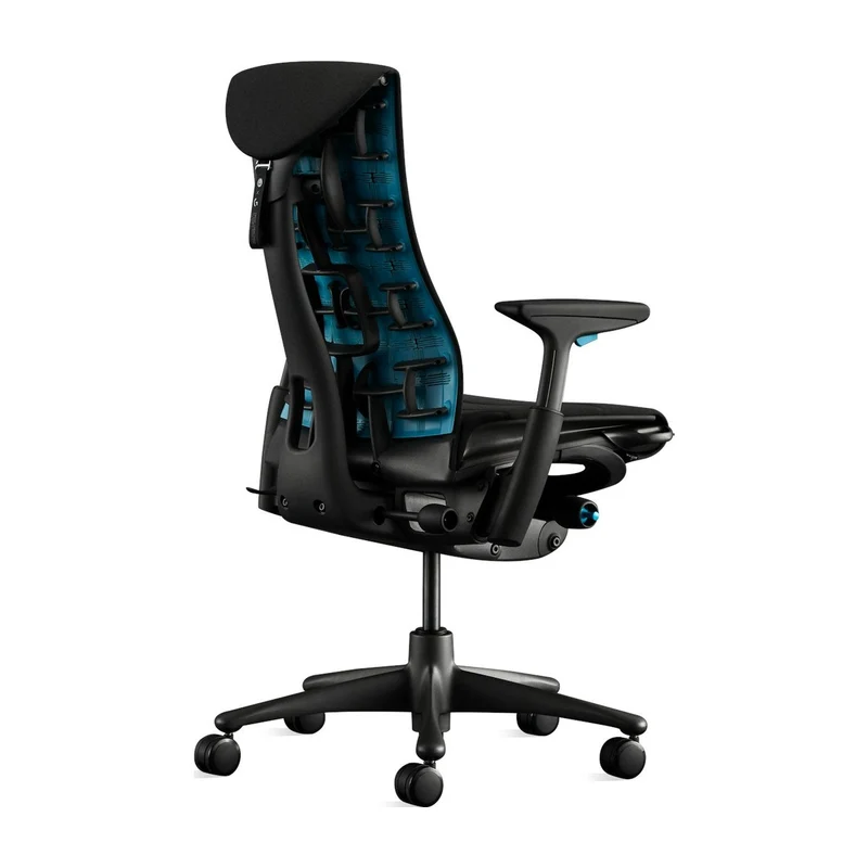Herman Miller Embody Gaming Chair Black and Cyan