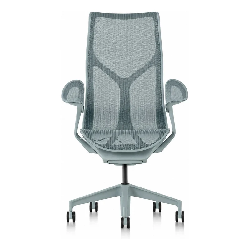 Herman Miller Cosm High Back Chair Glacier with Leaf Arms