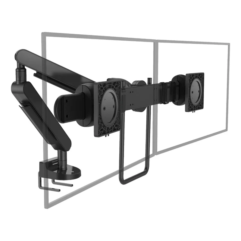 Zgonic ZGX-DS Dual Monitor Arm with Crossbar and Handle – Black, White or Silver
