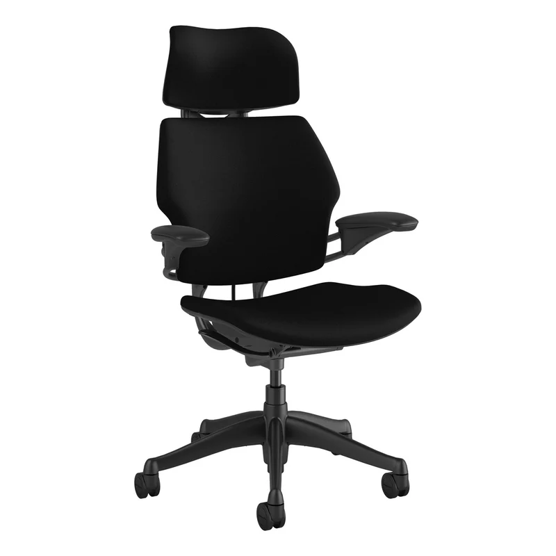Humanscale Freedom Headrest Chair – Black Fabric, Graphite Frame
