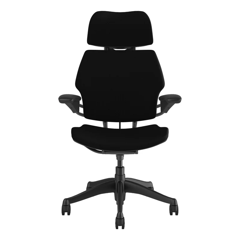 Humanscale Freedom Headrest Chair – Black Fabric, Graphite Frame