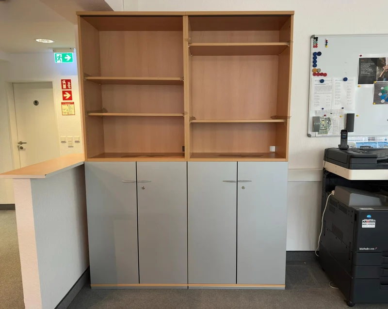 König & Neurath Aktenschrank Buche / Silber