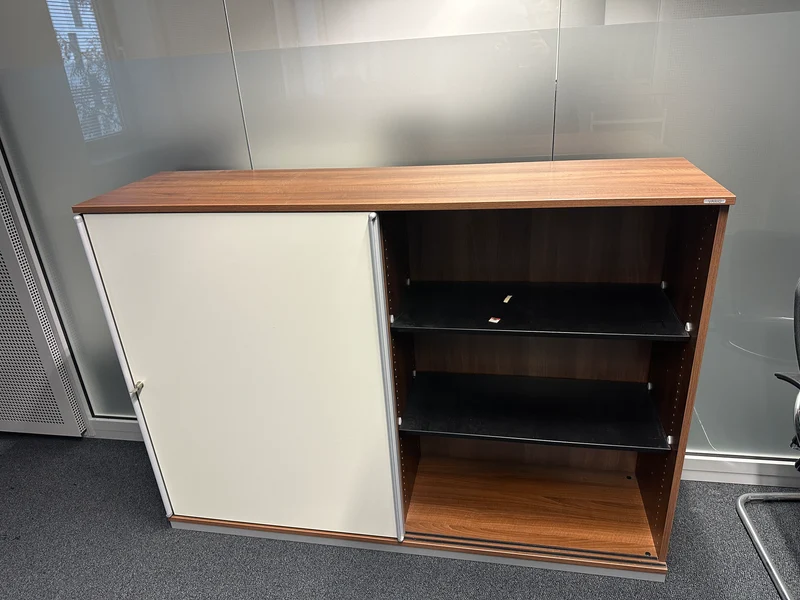 Vario Sideboard Nussbaum/Weiß